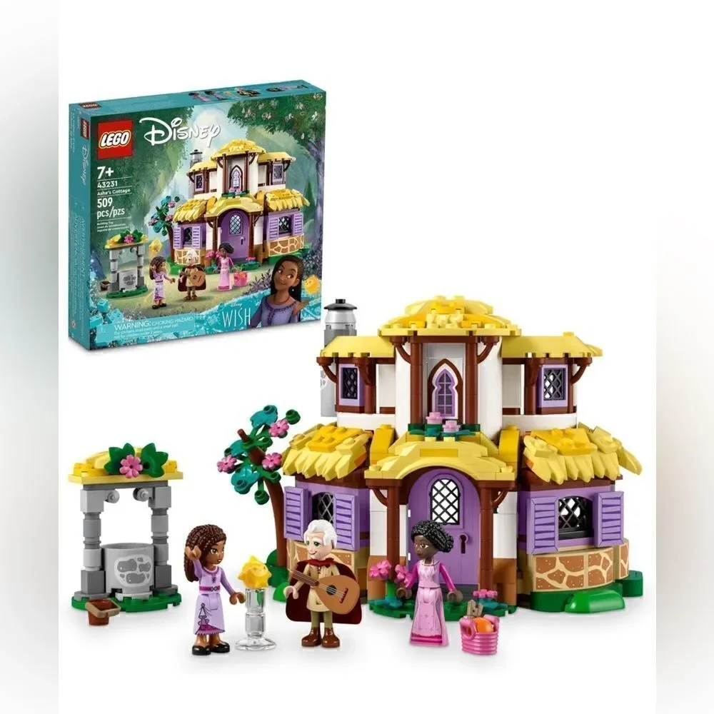 LEGO Disney Wish: Asha’s Cottage 43231 Building Toy,A Cottage Life in The Hamlet